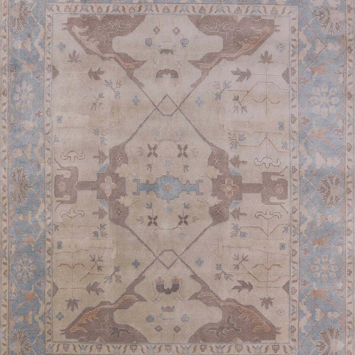 Mid-Century Modern Rosy Brown Pink Oriental Rug, urb1618