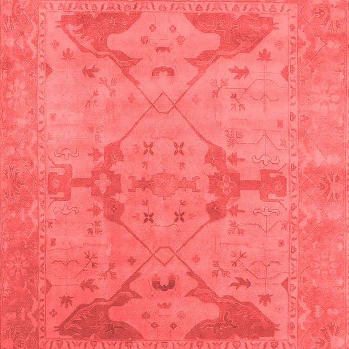 Machine Washable Oriental Red Industrial Rug, wshurb1618red