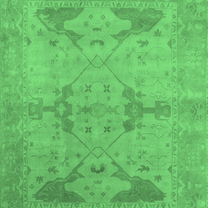 Machine Washable Oriental Emerald Green Industrial Area Rugs, wshurb1618emgrn