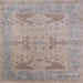 Square Mid-Century Modern Rosy Brown Pink Oriental Rug, urb1618