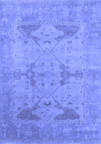 Oriental Blue Industrial Rug, urb1618blu