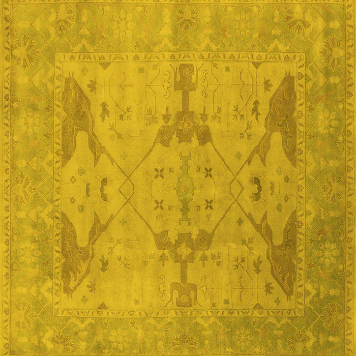 Square Oriental Yellow Industrial Rug, urb1618yw