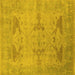 Square Oriental Yellow Industrial Rug, urb1618yw