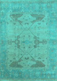 Oriental Turquoise Industrial Rug, urb1618turq