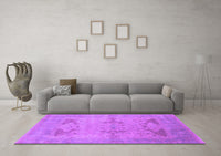 Machine Washable Oriental Purple Industrial Rug, wshurb1618pur