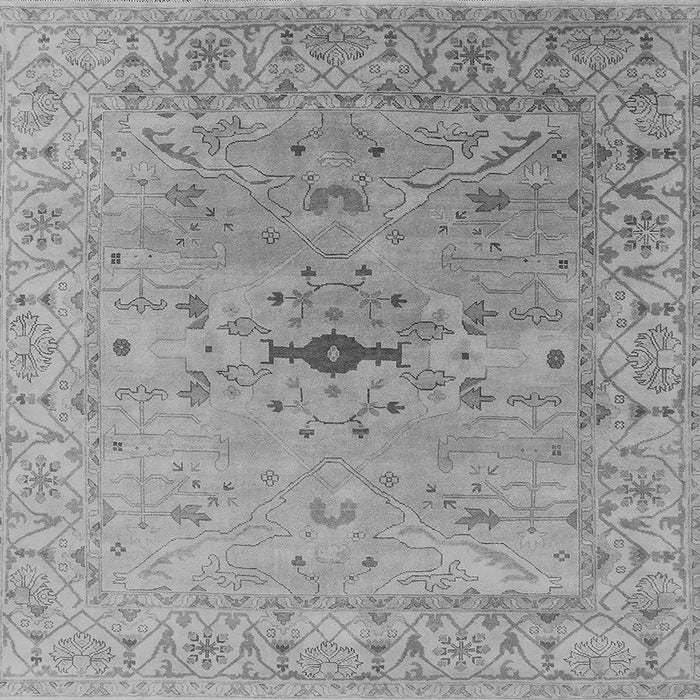 Square Machine Washable Oriental Gray Industrial Rug, wshurb1619gry