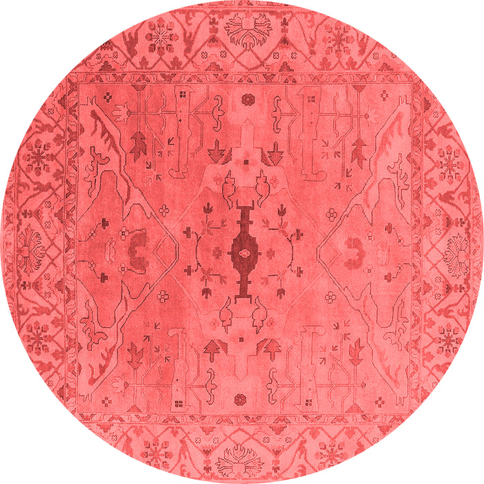 Machine Washable Oriental Red Industrial Rug, wshurb1619red