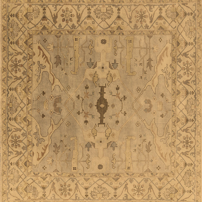 Square Oriental Brown Industrial Rug, urb1619brn