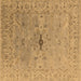 Square Oriental Brown Industrial Rug, urb1619brn