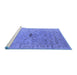 Sideview of Machine Washable Oriental Blue Industrial Rug, wshurb1619blu