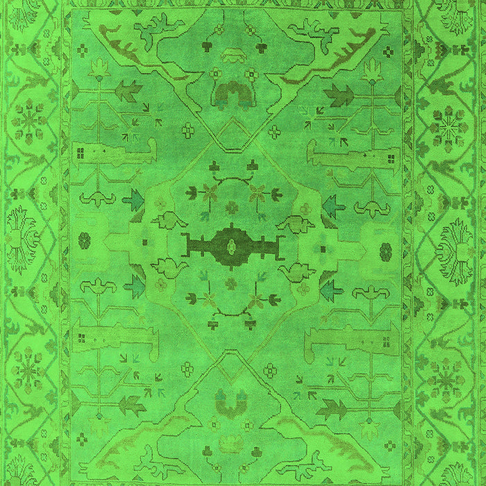 Machine Washable Oriental Green Industrial Area Rugs, wshurb1619grn