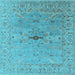 Square Oriental Light Blue Industrial Rug, urb1619lblu