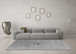 Machine Washable Oriental Gray Industrial Rug in a Living Room,, wshurb1619gry