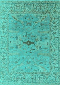 Oriental Turquoise Industrial Rug, urb1619turq