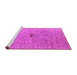 Sideview of Machine Washable Oriental Pink Industrial Rug, wshurb1619pnk