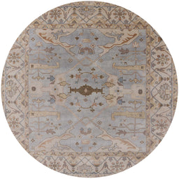 Round Machine Washable Industrial Modern Rose Dust Purple Rug, wshurb1619