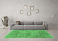 Machine Washable Oriental Emerald Green Industrial Rug, wshurb1620emgrn