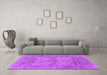 Machine Washable Oriental Purple Industrial Area Rugs in a Living Room, wshurb1620pur