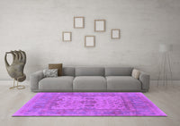 Machine Washable Oriental Purple Industrial Rug, wshurb1620pur