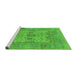 Sideview of Machine Washable Oriental Green Industrial Area Rugs, wshurb1620grn