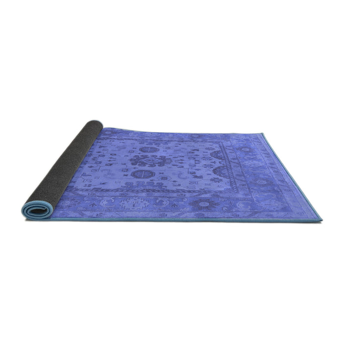 Sideview of Oriental Blue Industrial Rug, urb1620blu