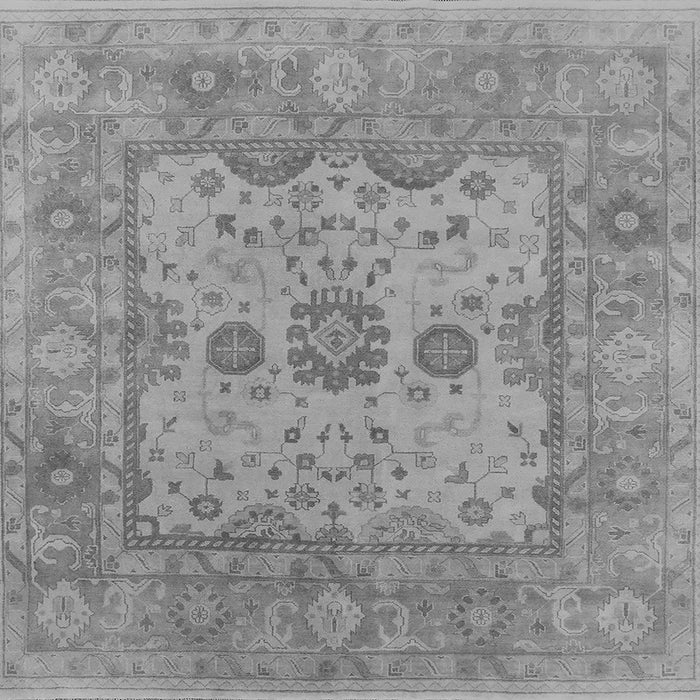 Square Machine Washable Oriental Gray Industrial Rug, wshurb1620gry