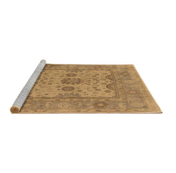 Sideview of Machine Washable Oriental Brown Industrial Rug, wshurb1620brn