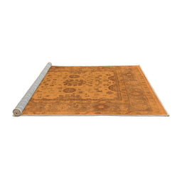 Sideview of Machine Washable Oriental Orange Industrial Area Rugs, wshurb1620org