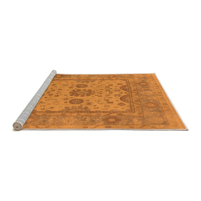 Sideview of Machine Washable Oriental Orange Industrial Area Rugs, wshurb1620org