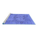 Sideview of Machine Washable Oriental Blue Industrial Rug, wshurb1620blu