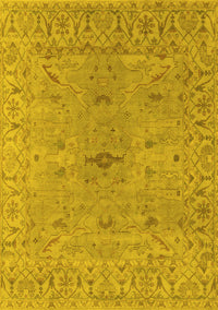 Oriental Yellow Industrial Rug, urb1621yw