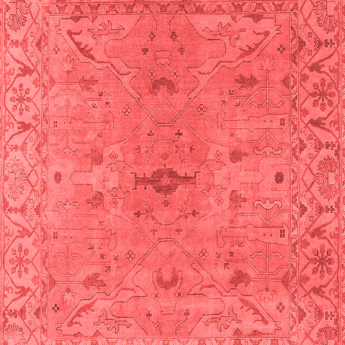Machine Washable Oriental Red Industrial Rug, wshurb1621red