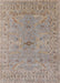 Mid-Century Modern Dark Almond Brown Oriental Rug, urb1621