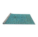 Sideview of Machine Washable Oriental Light Blue Industrial Rug, wshurb1621lblu