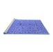 Sideview of Machine Washable Oriental Blue Industrial Rug, wshurb1621blu