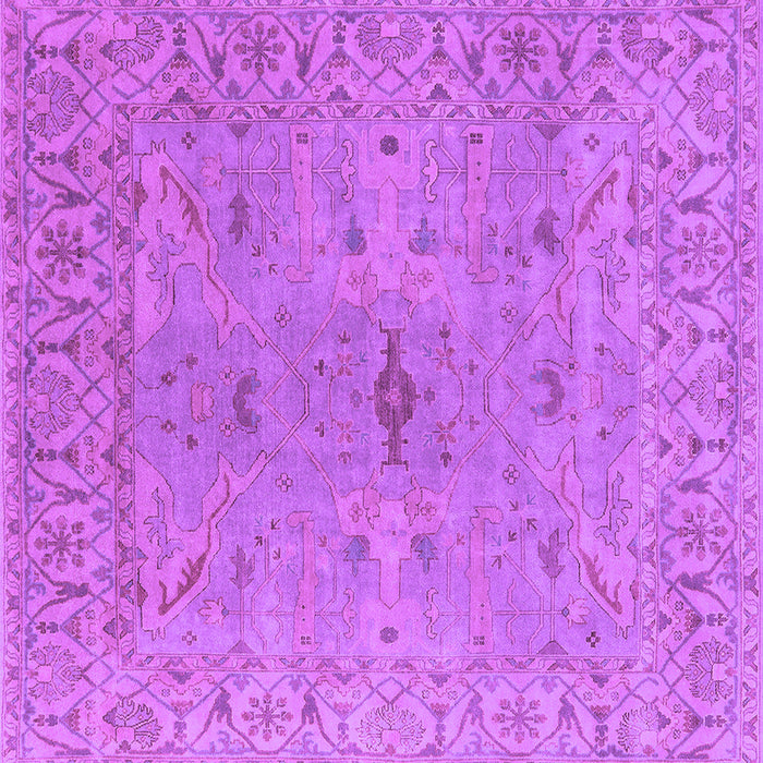 Square Machine Washable Oriental Purple Industrial Area Rugs, wshurb1621pur
