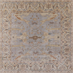 Square Machine Washable Industrial Modern Dark Almond Brown Rug, wshurb1621