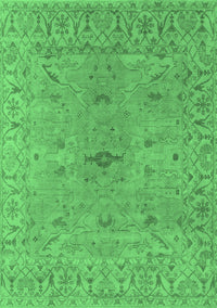 Oriental Emerald Green Industrial Rug, urb1621emgrn