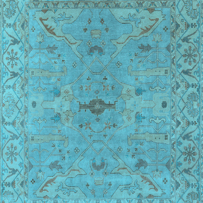 Machine Washable Oriental Light Blue Industrial Rug, wshurb1621lblu