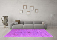 Machine Washable Oriental Purple Industrial Rug, wshurb1621pur