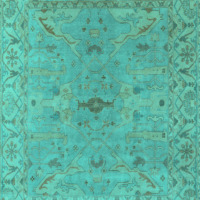 Machine Washable Oriental Turquoise Industrial Area Rugs, wshurb1621turq