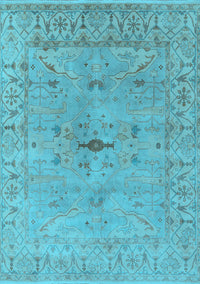 Oriental Light Blue Industrial Rug, urb1622lblu