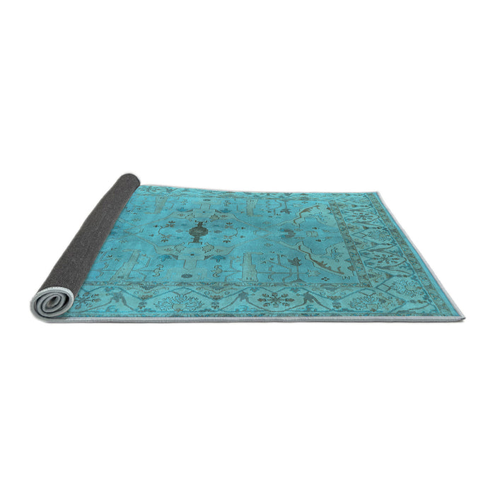 Sideview of Oriental Light Blue Industrial Rug, urb1622lblu