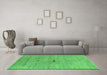 Machine Washable Oriental Emerald Green Industrial Area Rugs in a Living Room,, wshurb1622emgrn