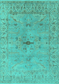 Oriental Turquoise Industrial Rug, urb1622turq