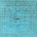 Square Oriental Light Blue Industrial Rug, urb1622lblu