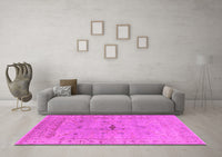 Machine Washable Oriental Pink Industrial Rug, wshurb1622pnk