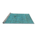 Sideview of Machine Washable Oriental Light Blue Industrial Rug, wshurb1622lblu