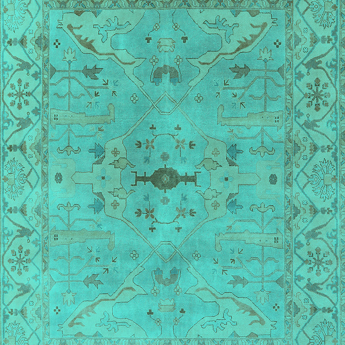 Machine Washable Oriental Turquoise Industrial Area Rugs, wshurb1622turq