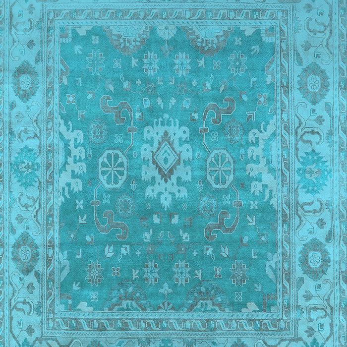 Machine Washable Oriental Light Blue Industrial Rug, wshurb1623lblu